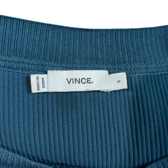 Vince Pullover Teal Inverted Pleat Relax Fit - Picture 8 of 11